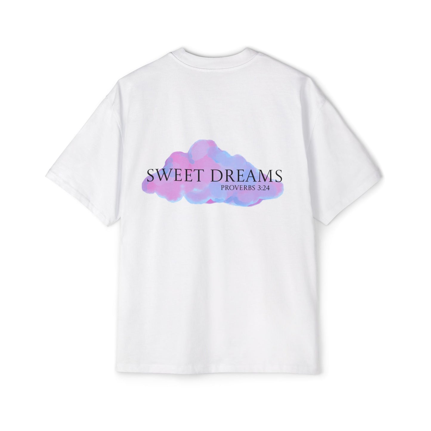 Men's Oversized Tee - Sweet Dreams Proverbs 3:24, Relaxed Fit Shirt, Inspirational Apparel, Cozy Gift, Everyday Wear, Spiritual Fashion.