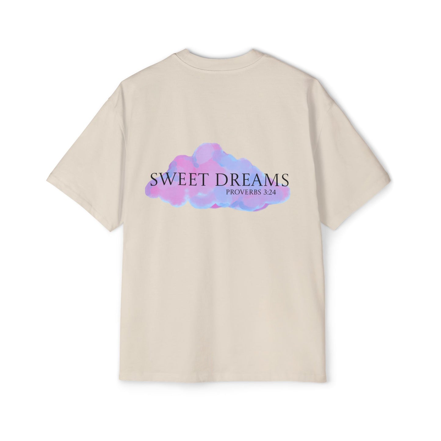 Men's Oversized Tee - Sweet Dreams Proverbs 3:24, Relaxed Fit Shirt, Inspirational Apparel, Cozy Gift, Everyday Wear, Spiritual Fashion.