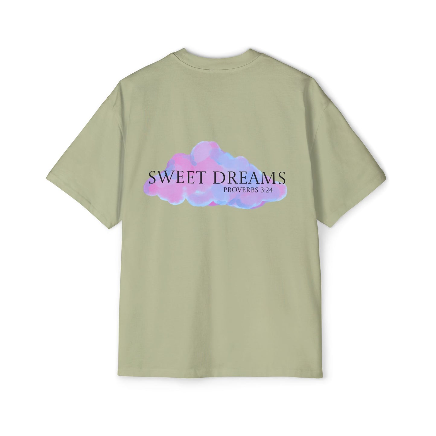 Men's Oversized Tee - Sweet Dreams Proverbs 3:24, Relaxed Fit Shirt, Inspirational Apparel, Cozy Gift, Everyday Wear, Spiritual Fashion.