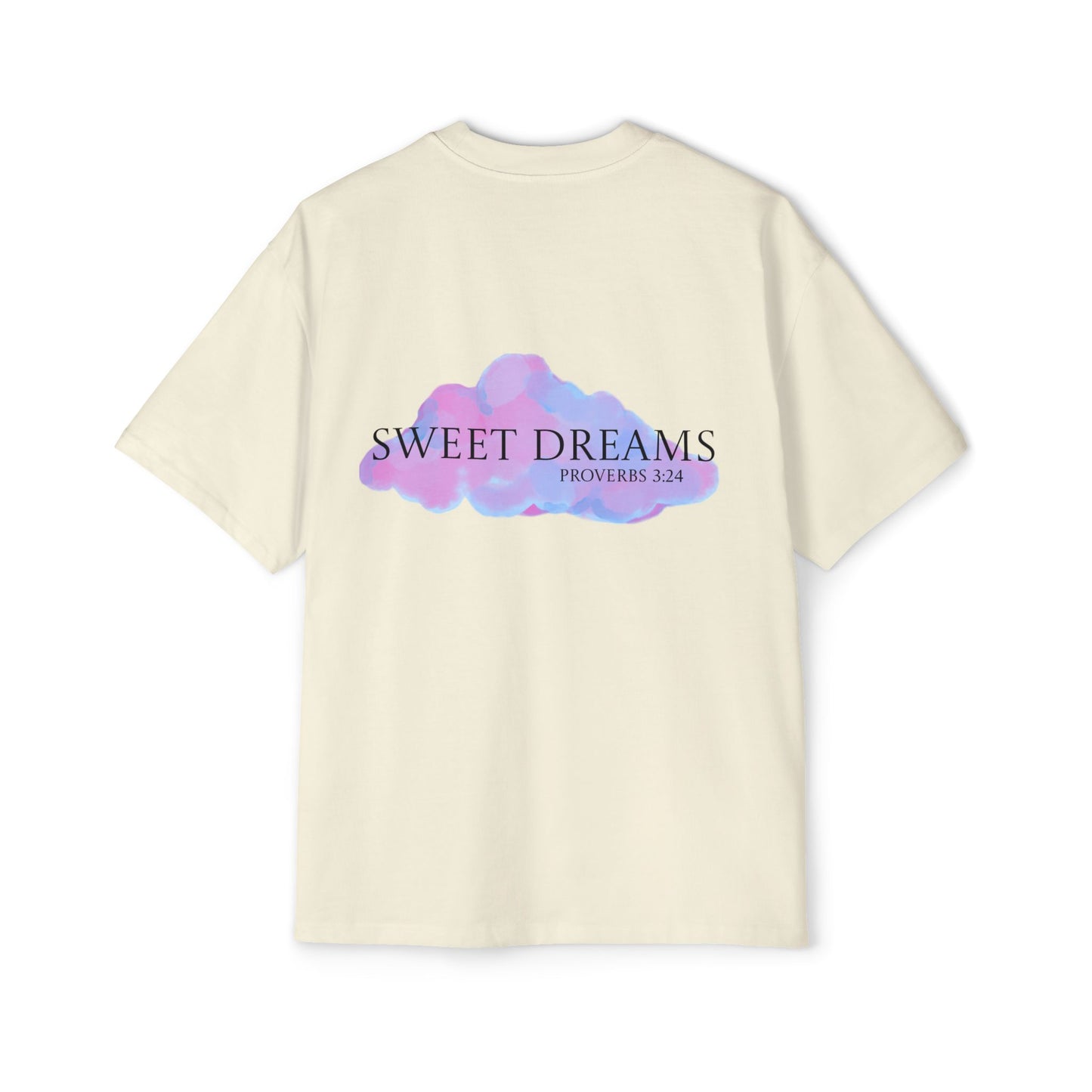 Men's Oversized Tee - Sweet Dreams Proverbs 3:24, Relaxed Fit Shirt, Inspirational Apparel, Cozy Gift, Everyday Wear, Spiritual Fashion.